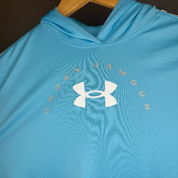 Under Armour Youth Shirt With Hoodie – Loose Fit Training Top (YMD / Medium) - Picture 2 of 6